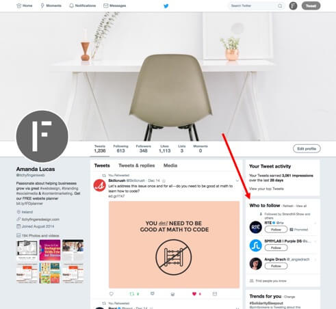 twitter profile