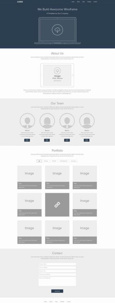 one-page website