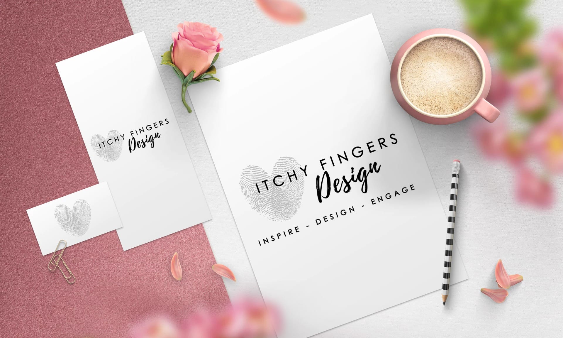 itchy fingers design branding