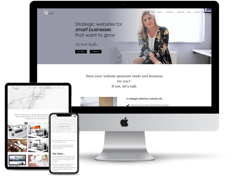itchy fingers design mockup