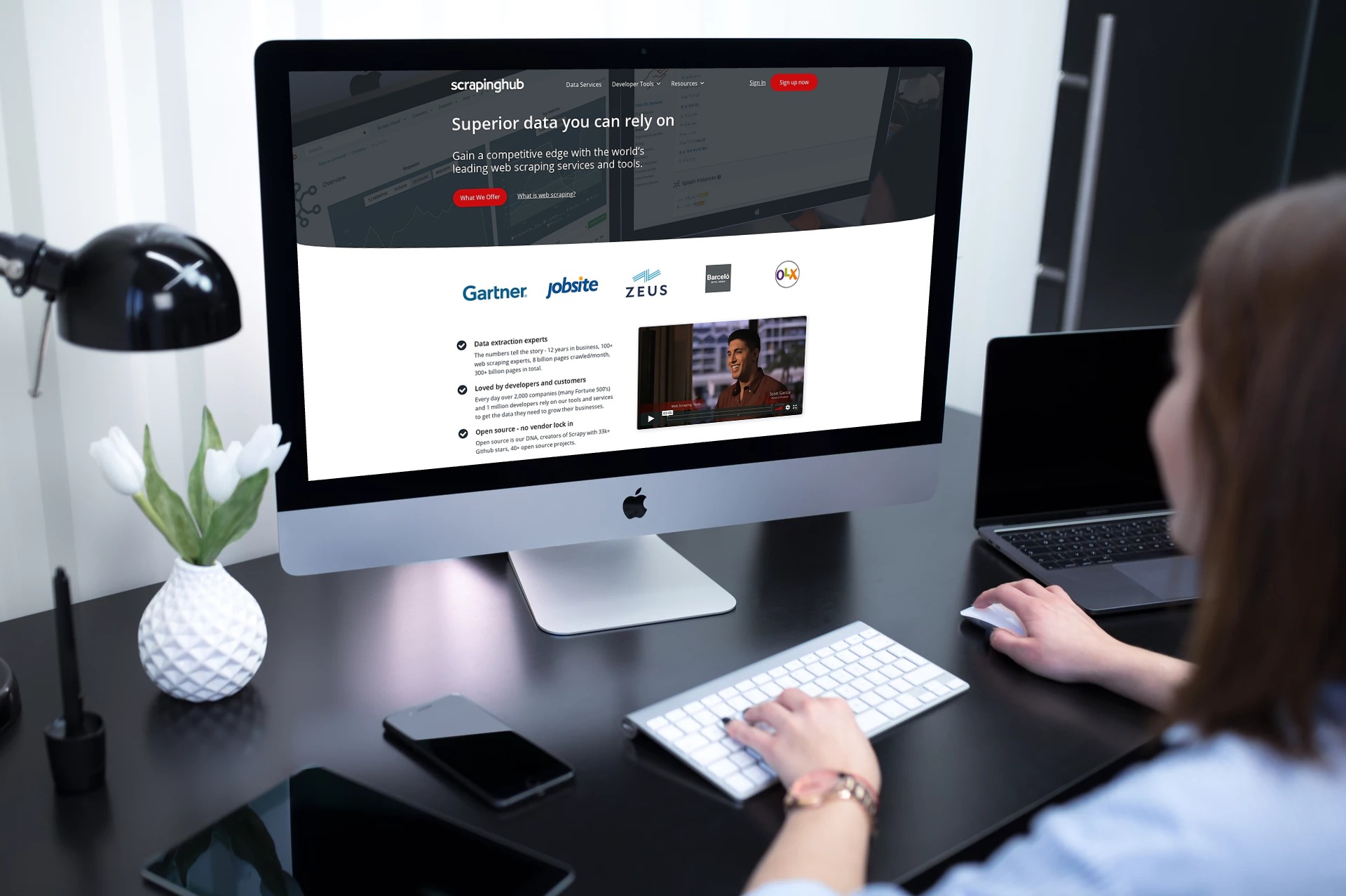 scraping hub mockup