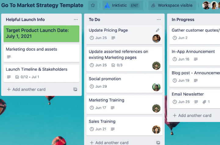 trello features